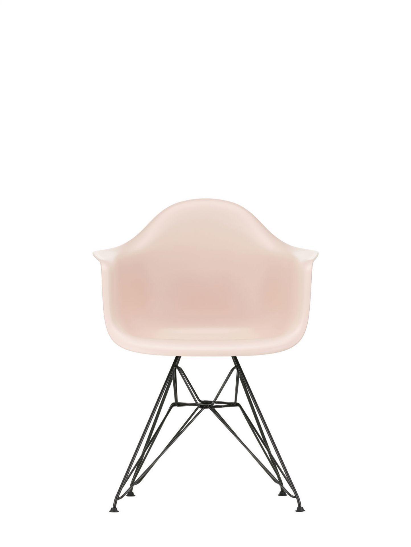 Eames Plastic Arm Chair DAR Chair Vitra Black - Tender pink